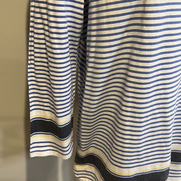 Talbots, stripped tunic with 3/4 sleeve. Like New. Large - Picture 3 of 10